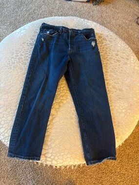 Levi's Women's Straight Leg Jeans in Dark Blue Wash 501